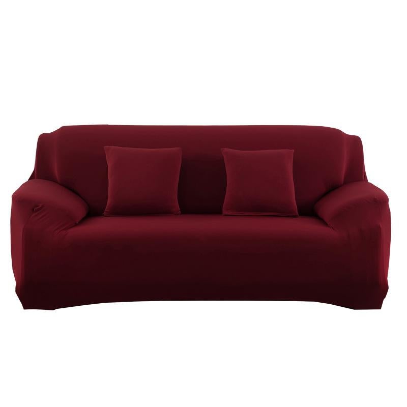2 Seater Square Stretch Sofa Cover with Armrests and Cushion Covers V1263-JX-3560