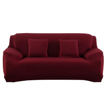 2 Seater Square Stretch Sofa Cover with Armrests and Cushion Covers V1263-JX-3560
