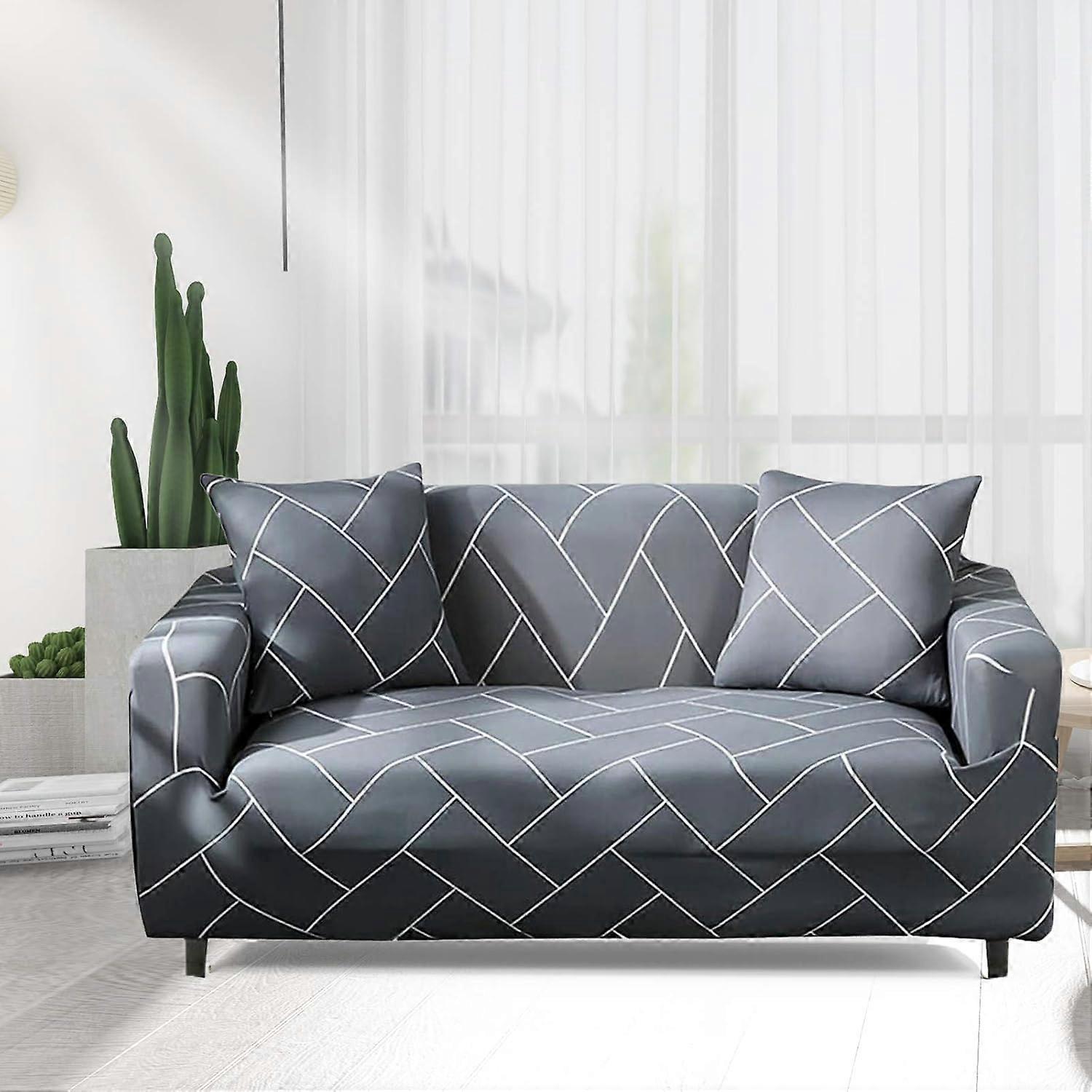 Stretch Sofa Cover 2 Seater with Armrests 110-160cm V1263-JX-3563