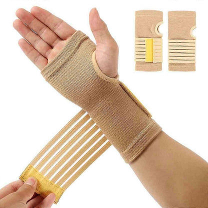 2-Pack Wrist Compression Wraps - Support Braces for Carpal Tunnel & Arthritis V1263-JX-3569