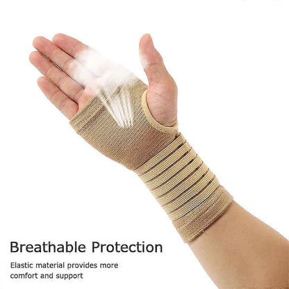 2-Pack Wrist Compression Wraps - Support Braces for Carpal Tunnel & Arthritis V1263-JX-3569