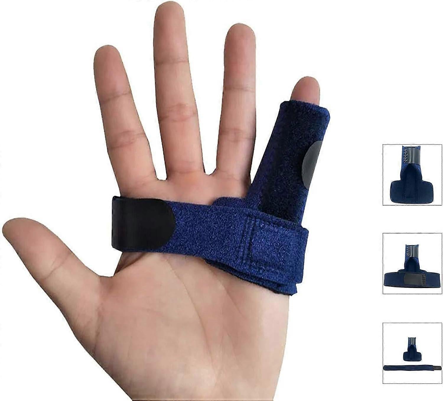 Finger Brace with Gel Sleeve - Adjustable Strap for Finger Support V1263-JX-3572