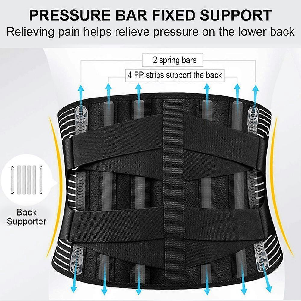 Low Back Pain Relief Belt - Breathable Lumbar Disc Support Wrap L V1263-JX-3574