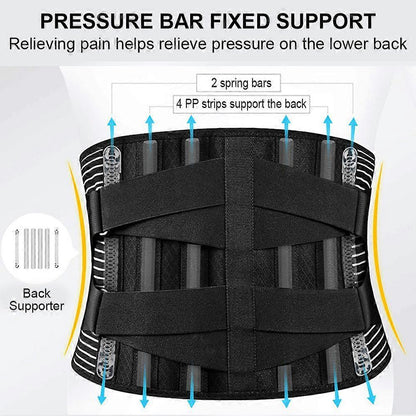 Low Back Pain Relief Belt - Breathable Lumbar Disc Support Wrap L V1263-JX-3574
