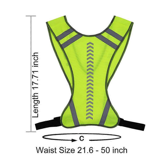 Reflective Running Vest with Pocket - High Visibility Gear for All Ages V1263-JX-3580