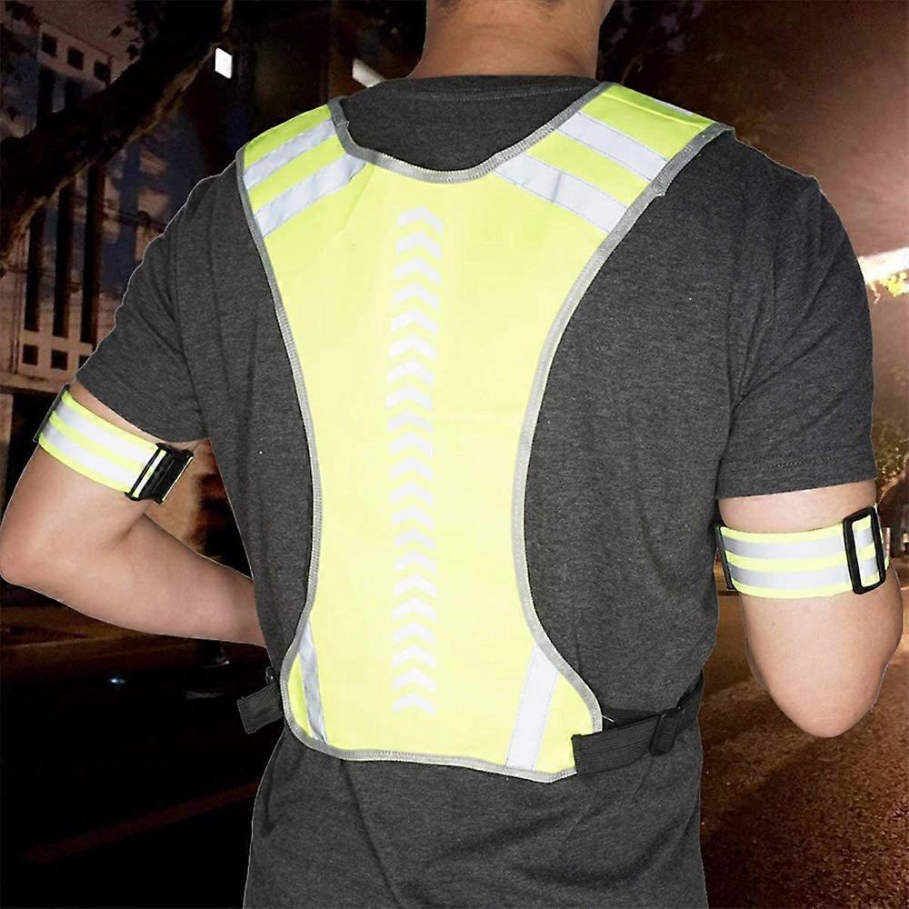 Reflective Running Vest with Pocket - High Visibility Gear for All Ages V1263-JX-3580