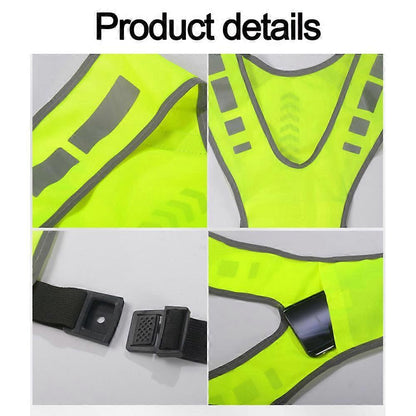 Reflective Running Vest with Pocket - High Visibility Gear for All Ages V1263-JX-3580