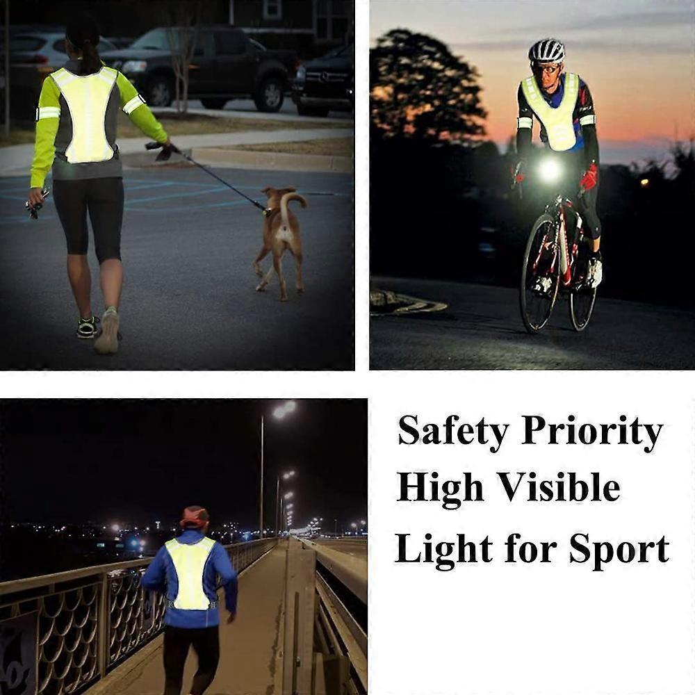 Reflective Running Vest with Pocket - High Visibility Gear for All Ages V1263-JX-3580