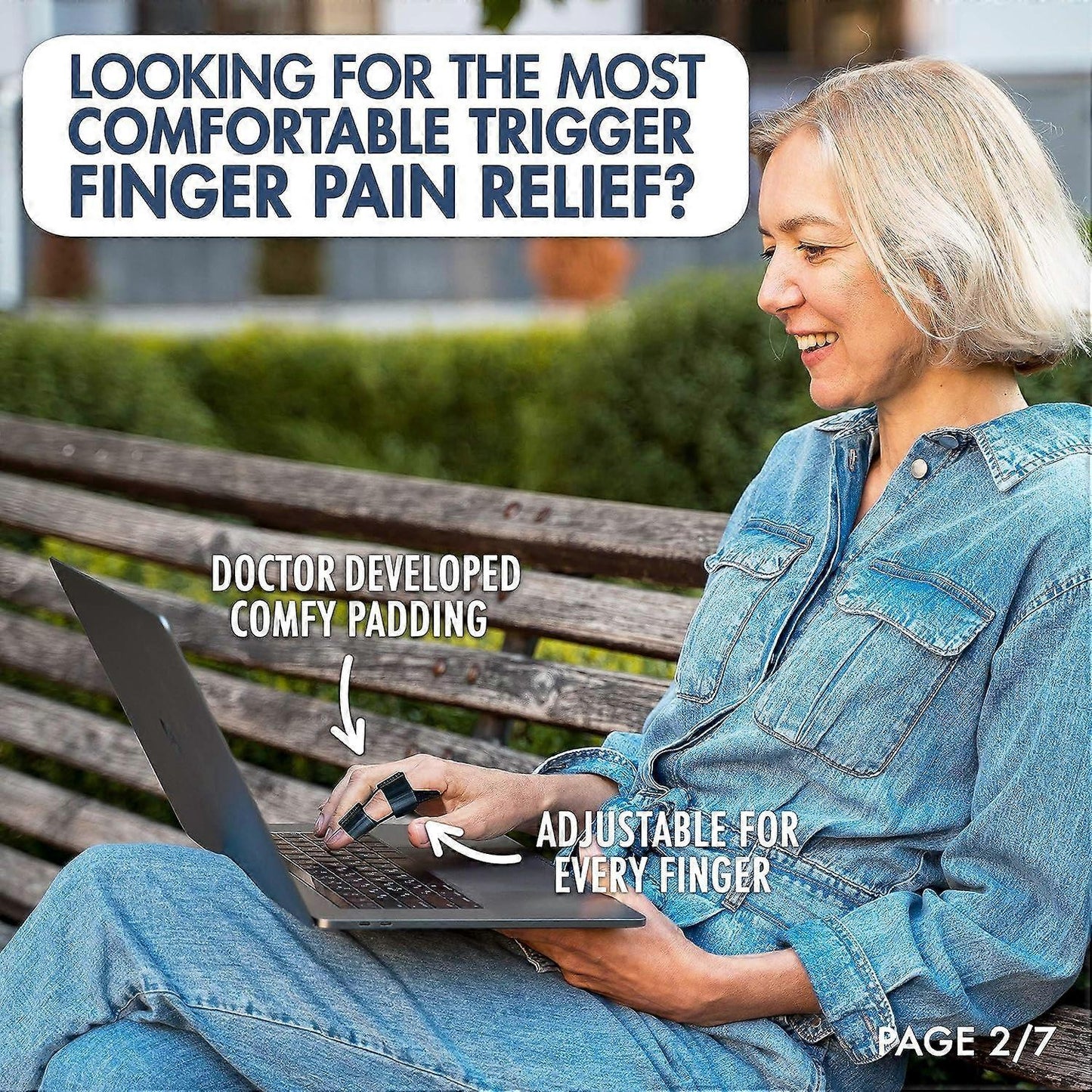 Doctor-Developed Trigger Finger Splint - Fits Index, Middle, Ring Fingers V1263-JX-3584