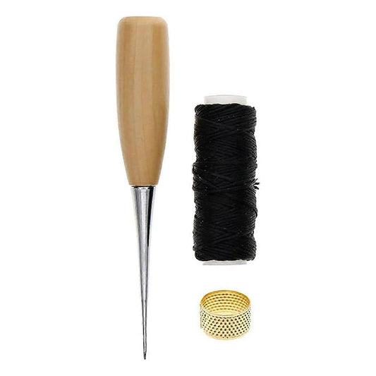 Sewing Awl Set - Leather Craft Stitching Tools for DIY Shoe Repair & Leather Projects V1263-JX-3587
