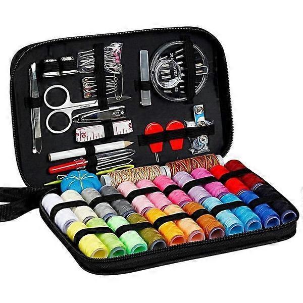 98pcs Sewing Kit - Multi-Color Threads, Needles, Scissors, Tape & Splitter V1263-JX-3588