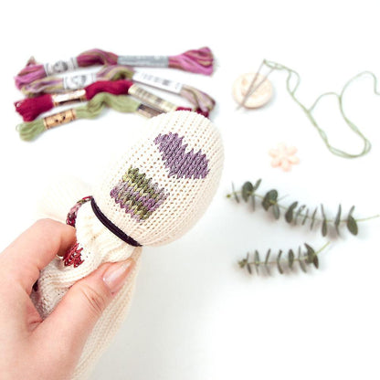 Egg-Shaped Sewing Kit - Knitting & Embroidery Hand Tools for Patchwork Craft V1263-JX-3589