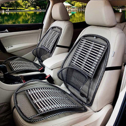 Cooling Massage Car Cushion - Breathable Summer Back & Waist Support Pad V1263-JX-3594