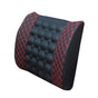 Electric Massage Lumbar Cushion - DC12V Waist Support Pad (Black & Red) V1263-JX-3602