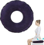 Inflatable Ring Cushion - Orthopedic Seat Pad for Coccyx & Hemorrhoid Pain Relief V1263-JX-3603