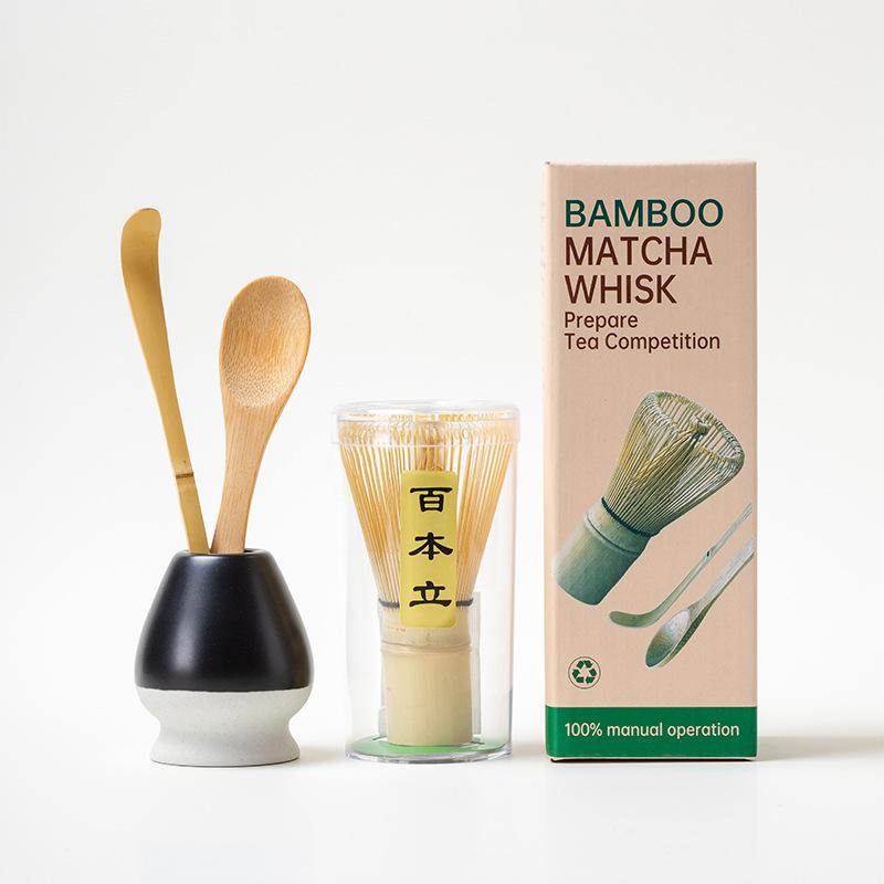 Practical Matcha Whisk Set - 1 Set with Whisk Holder for Matcha Tea Making V1263-JX-3611
