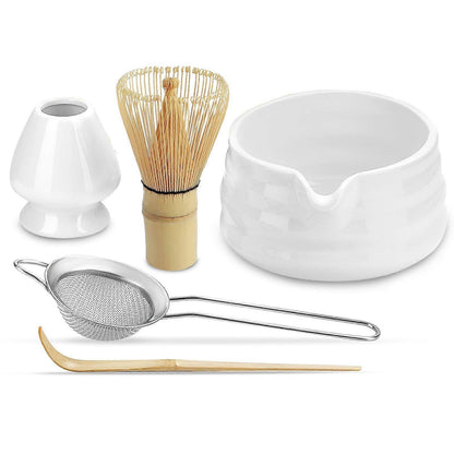 Matcha Whisk Set (5pcs) - Bowl, Bamboo Whisk, Scoop & Holder V1263-JX-3616