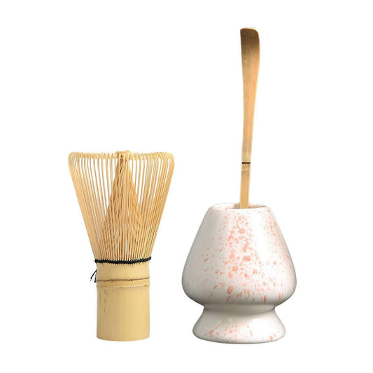 Matcha Whisk Ceremony Set (3pcs) - Whisk, Scoop, Tea Spoon & Bowl V1263-JX-3617