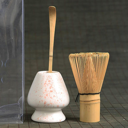 Matcha Whisk Ceremony Set (3pcs) - Whisk, Scoop, Tea Spoon & Bowl V1263-JX-3617