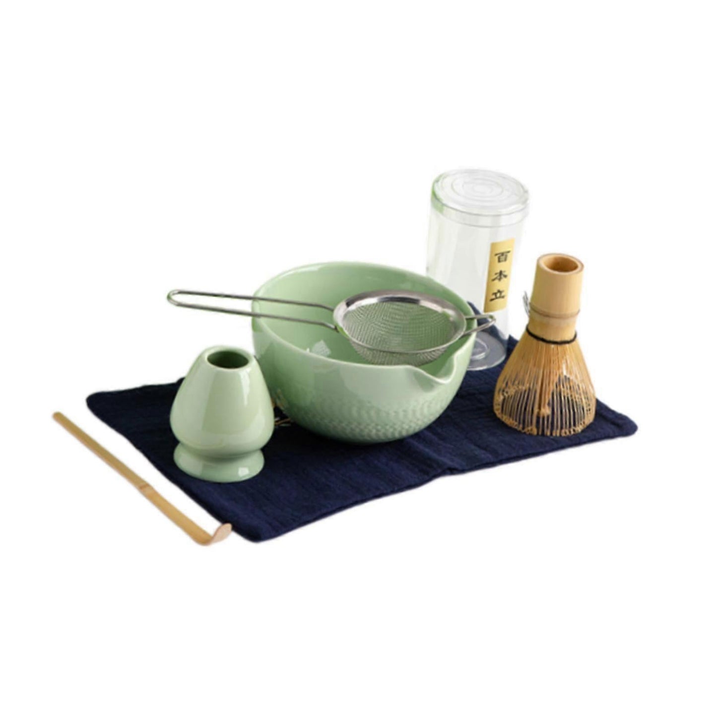 6pcs Matcha Whisk Set - Traditional Bowl, Teaspoon, Portable Sifter V1263-JX-3622