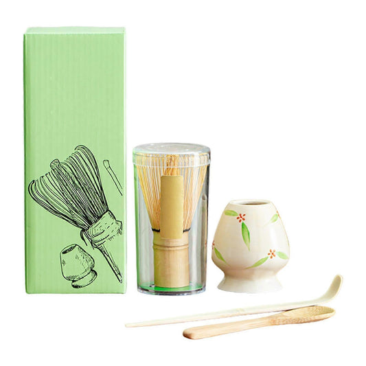 Matcha Tea Set - Bamboo Whisk, Handmade Scoop for Party or Gift Use V1263-JX-3623
