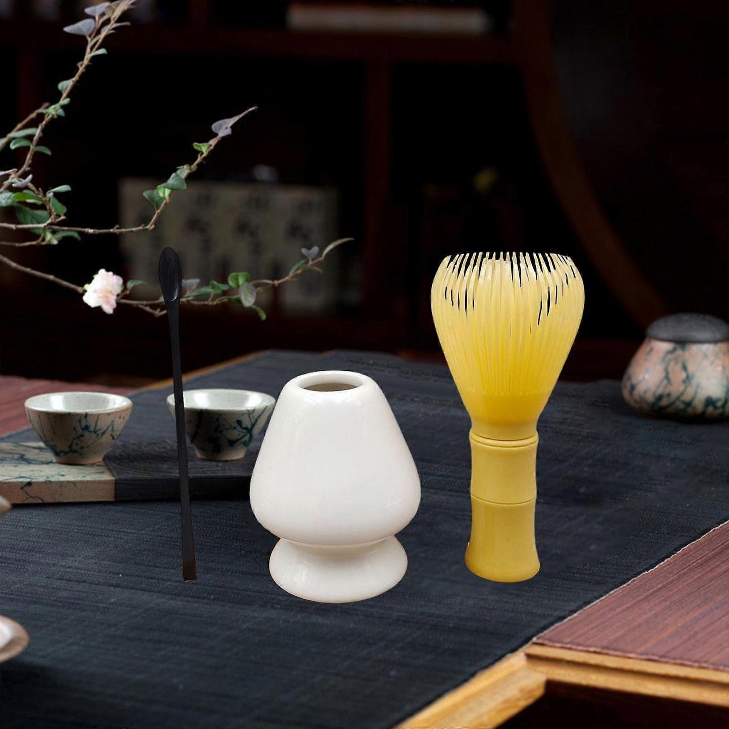 3pcs Matcha Whisk Set - Traditional Spoon, Tea Bowl, Matcha Accessories V1263-JX-3629