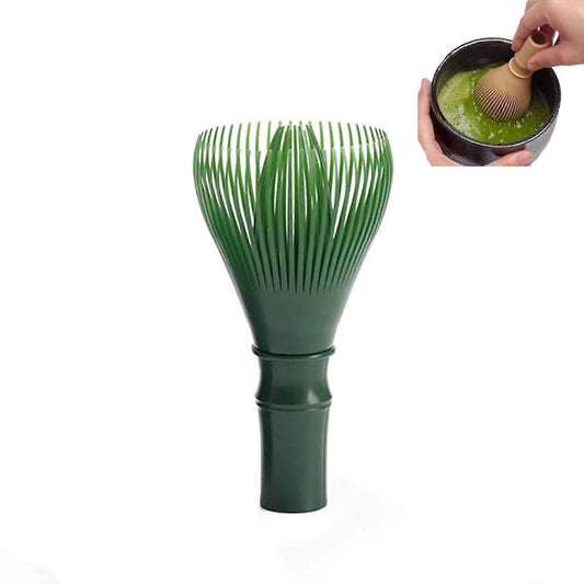 Silicone Matcha Whisk - Green Resin Chasen Brush for Matcha Tea Ceremony, 10cm V1263-JX-3634