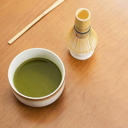 4pcs Matcha Ceremony Set - Bamboo Whisk, Traditional Utensils Kit for Gift/Home V1263-JX-3636