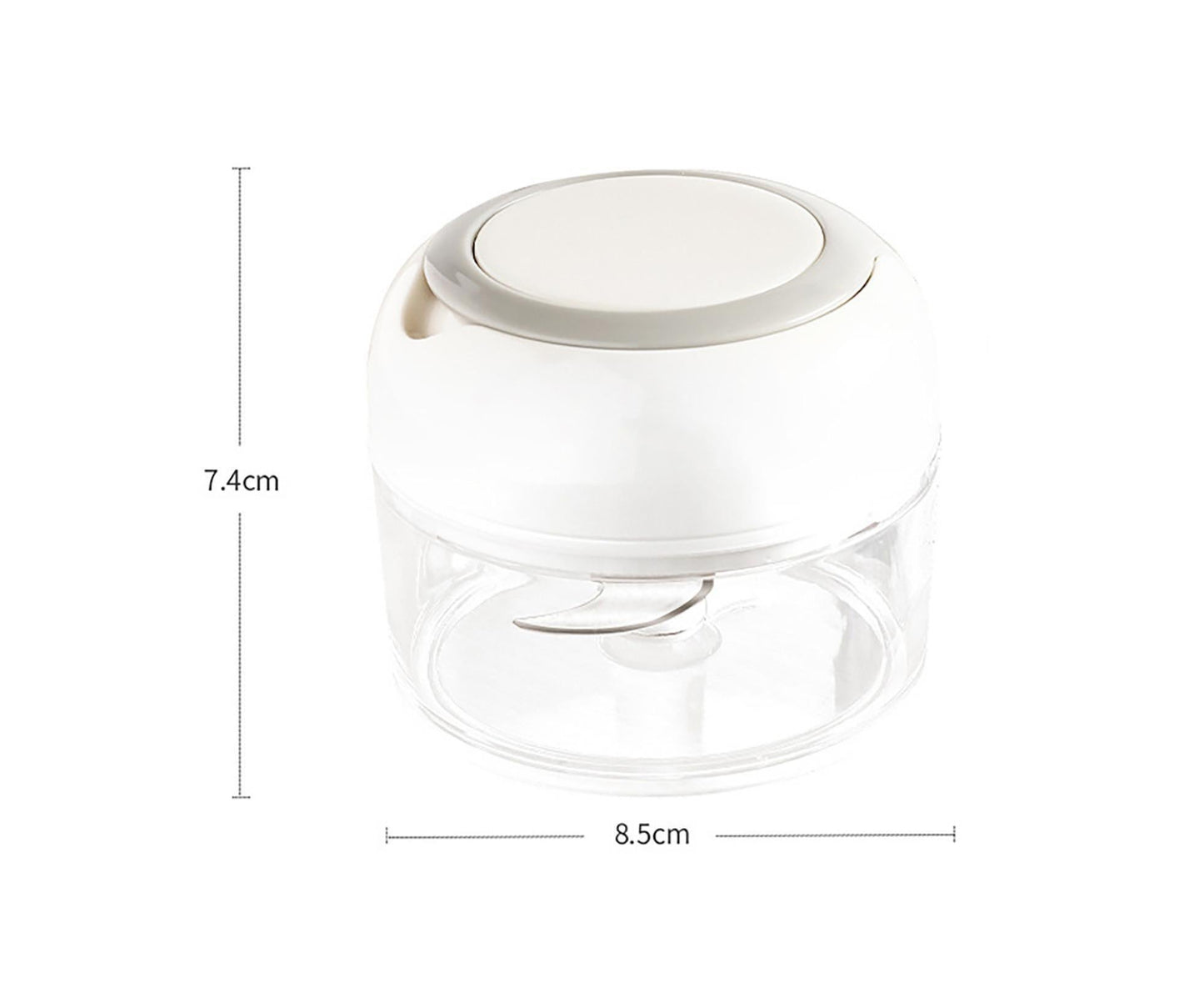 Effective Garlic Blender Multi-use PP Practical Food Grade Materials Garlic Chopper for Home-White V1263-JX-364