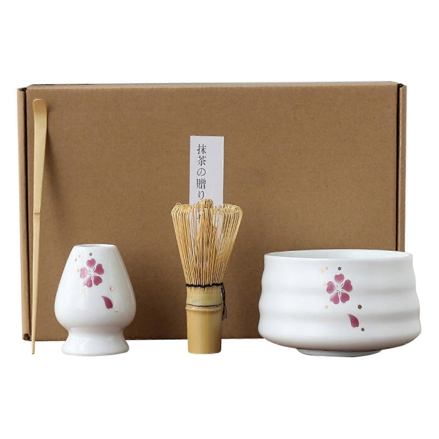 Tea Spoon, Tea Whisk, and Whisk Holder Set - Kitchen and Tea Room Utensils V1263-JX-3644