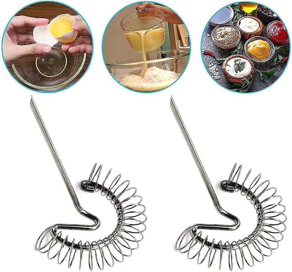Magic Spiral Whisk Set - Stainless Steel Mixing and Whipping Tools (2pcs) V1263-JX-3648