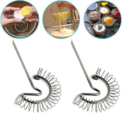 Magic Spiral Whisk Set - Stainless Steel Mixing and Whipping Tools (2pcs) V1263-JX-3648