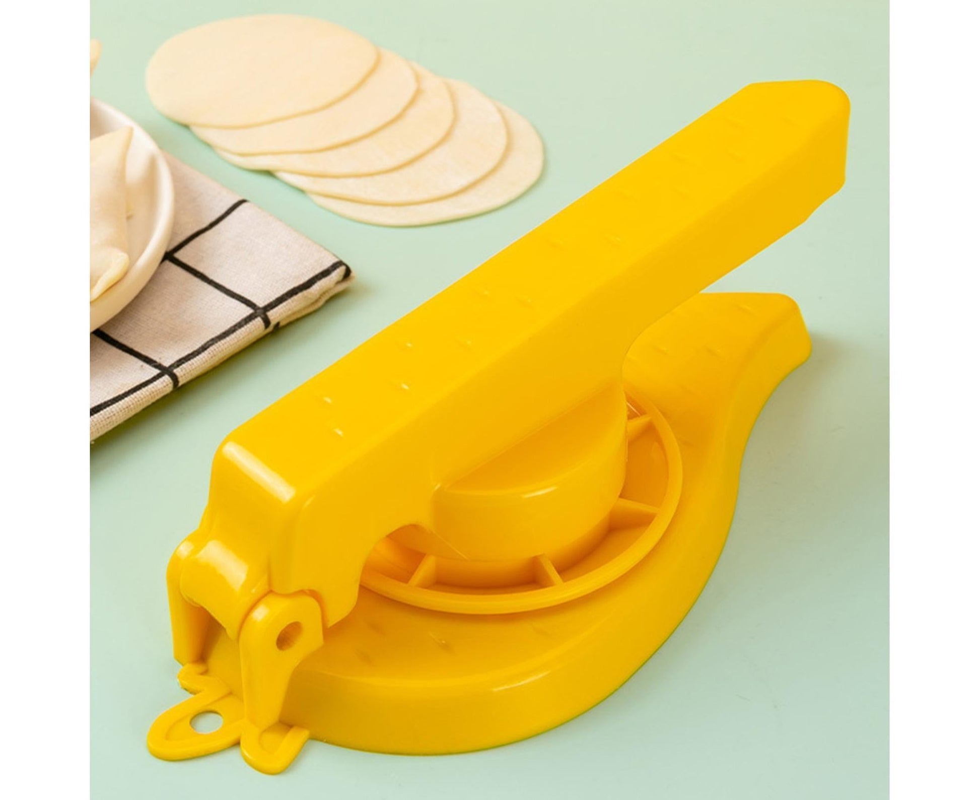 Dumpling Maker Quick Demoulding Reusable Non-slip Pressing Skin-Yellow V1263-JX-365