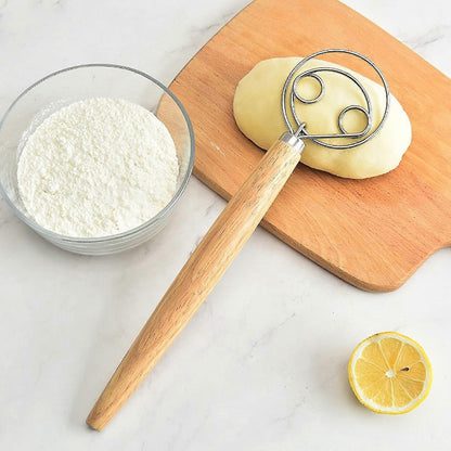 Set of 2 Bread Dough Whisks - Danish Dough Mixer Hand Stirrer V1263-JX-3650