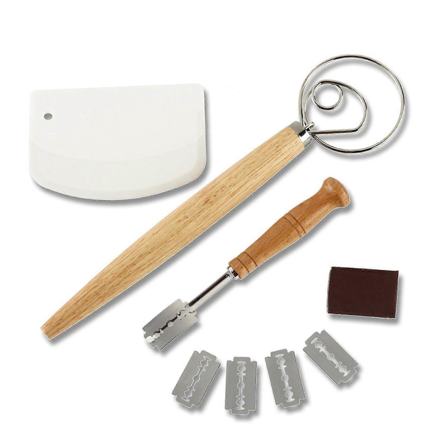Dough Whisk Set of 3 - Handcrafted Dough Mixing Tools V1263-JX-3651