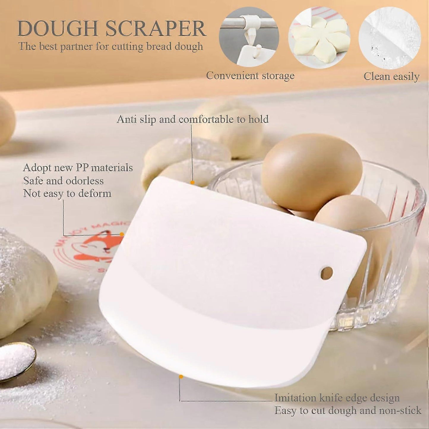 Dough Whisk Set of 3 - Handcrafted Dough Mixing Tools V1263-JX-3651