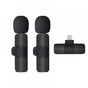2pcs Wireless Lavalier Microphones - Clip-on Mic for iPhone, iPad, Video, Podcast V1263-JX-3655