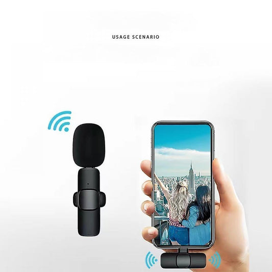2pcs Wireless Lavalier Microphones - Clip-on Mic for iPhone, iPad, Video, Podcast V1263-JX-3655