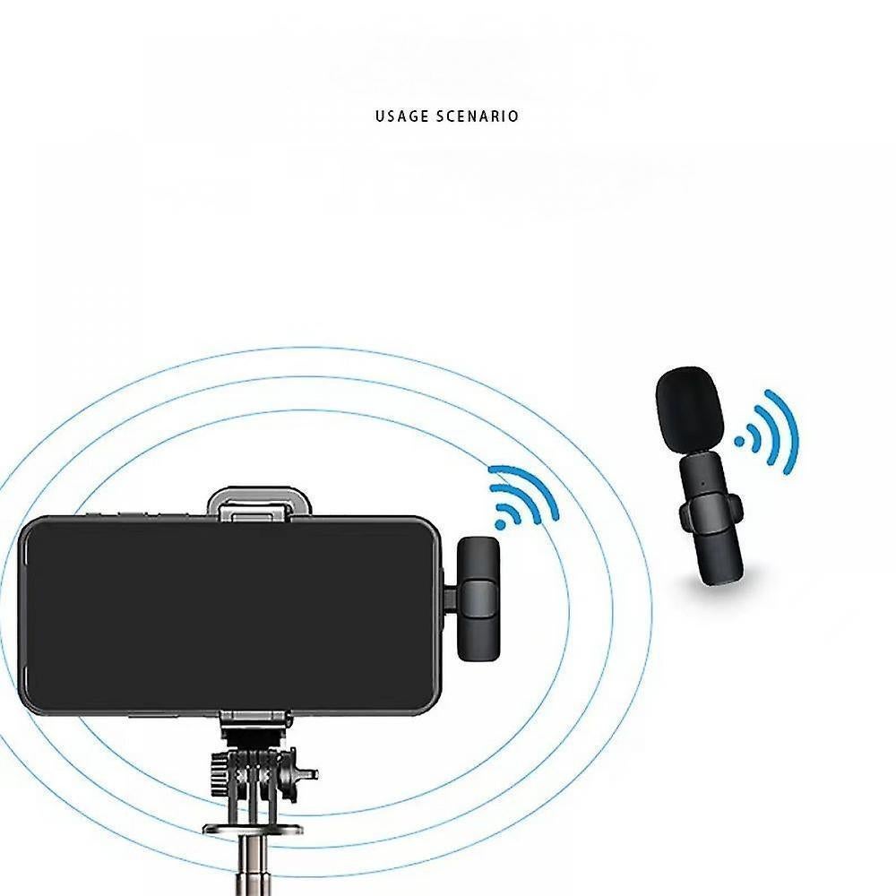 2pcs Wireless Lavalier Microphones - Clip-on Mic for iPhone, iPad, Video, Podcast V1263-JX-3655