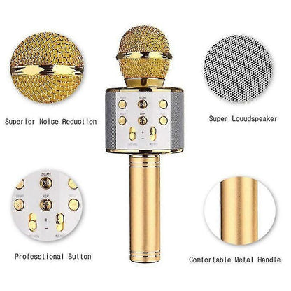 Bluetooth Wireless Microphone - KTV Singing Mic for iPhone, PC, Headset Use V1263-JX-3661