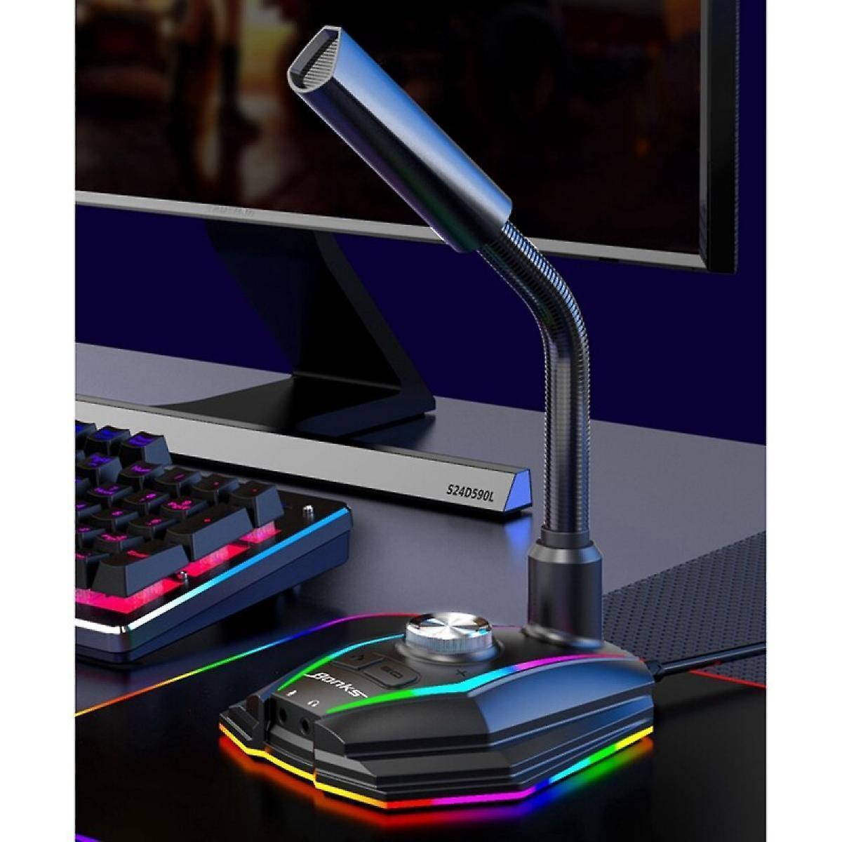 USB Computer Microphone - Wired Condenser Mic for Office, Gaming, Conference V1263-JX-3665