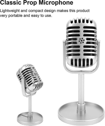 Plastic Fake Microphone Prop - Realistic Mic for Filming or Party Use V1263-JX-3667