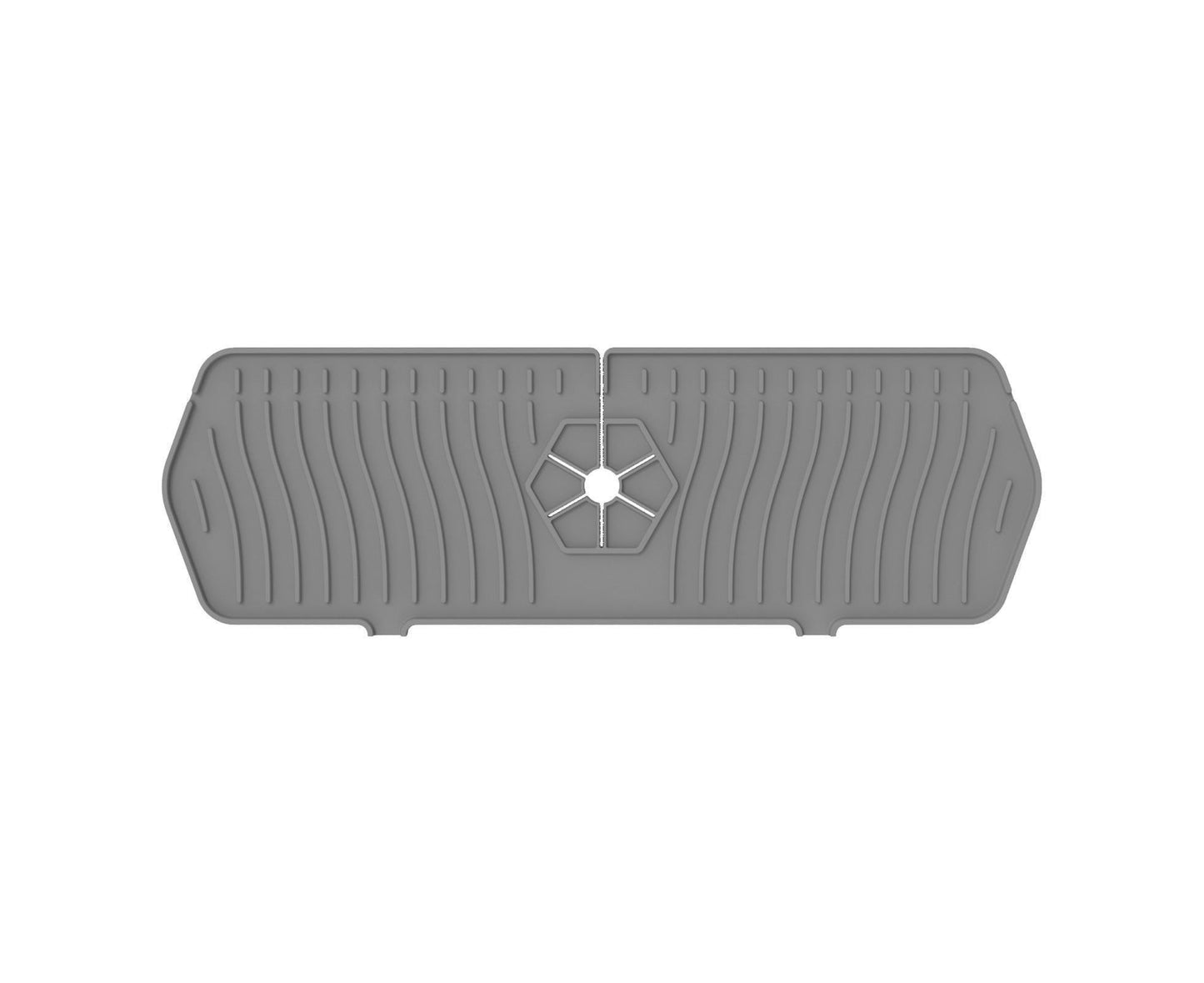 Sink Faucet Mat Silicone Splash-proof Drain Pad-Grey M V1263-JX-367