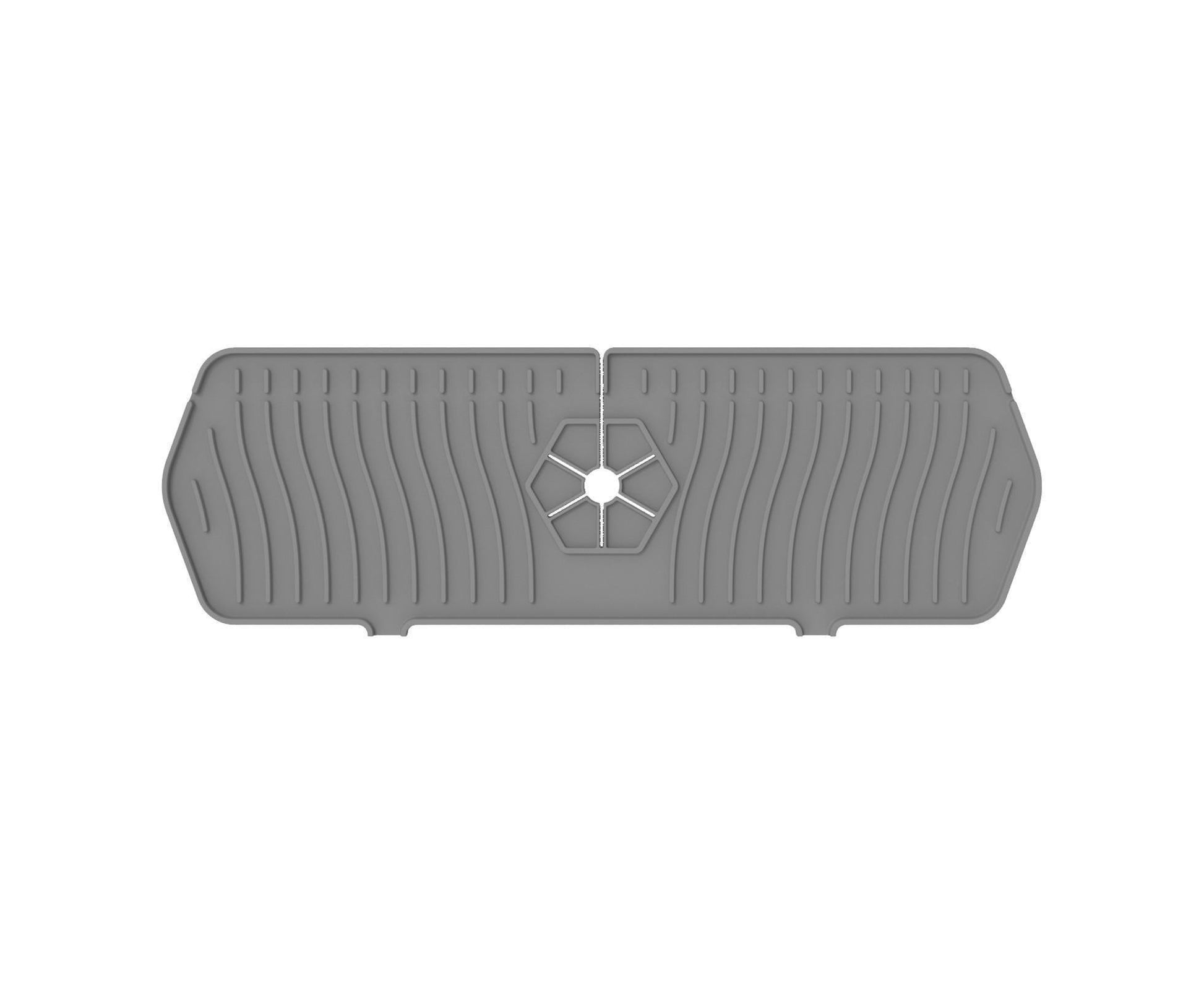Sink Faucet Mat Silicone Splash-proof Drain Pad-Grey M V1263-JX-367