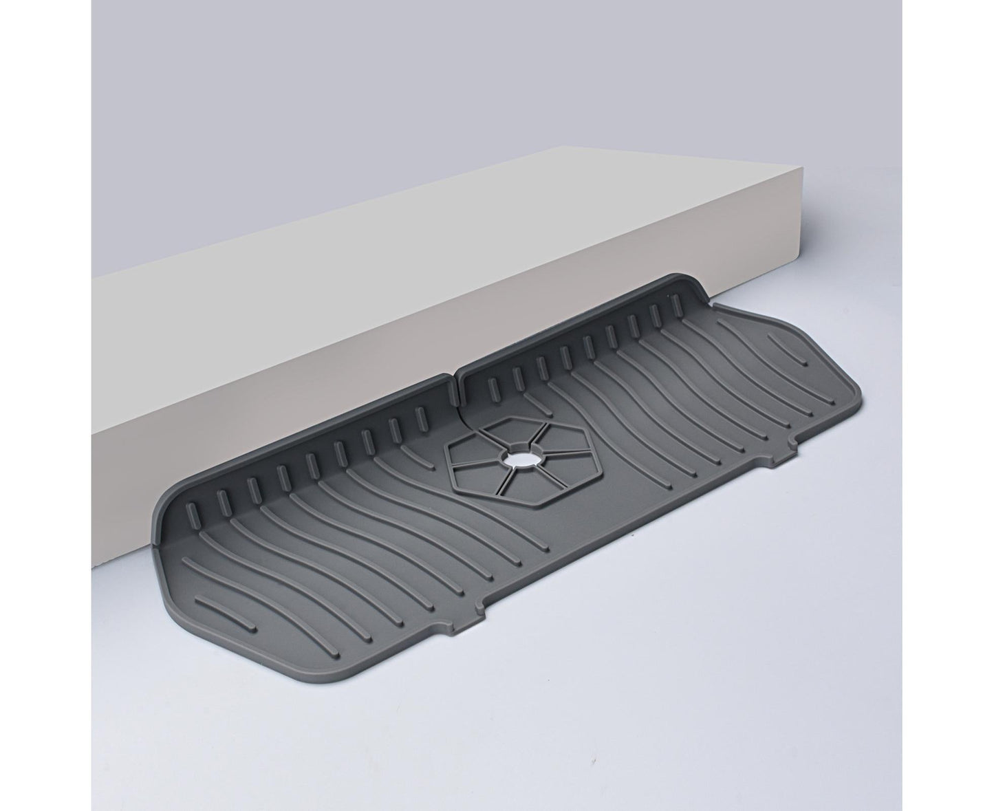 Sink Faucet Mat Silicone Splash-proof Drain Pad-Grey M V1263-JX-367