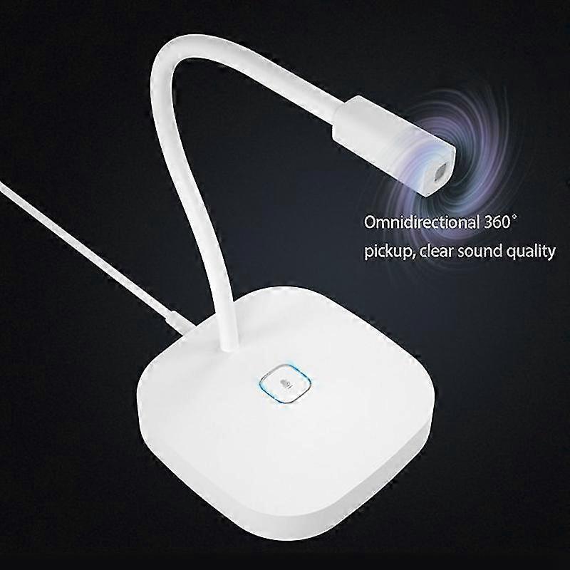 LED USB Desktop Microphone - Condenser Mic with Base for PC, Streaming, Podcast V1263-JX-3670