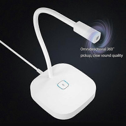 LED USB Desktop Microphone - Condenser Mic with Base for PC, Streaming, Podcast V1263-JX-3670