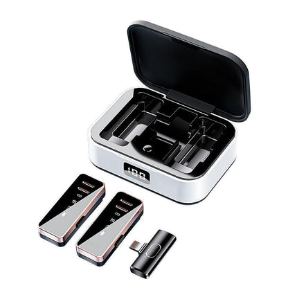 Mini Wireless Lavalier Microphone - Portable Clip-on Mic for Video and Podcast V1263-JX-3672