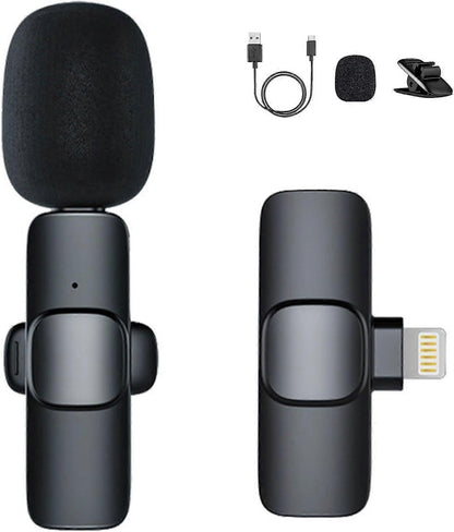 K8 Wireless Lavalier Microphone - Clip-on Mini Mic for Streaming or Interviews V1263-JX-3673