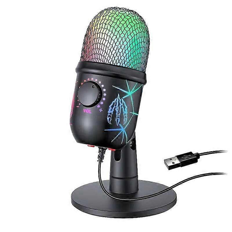 RGB USB Condenser Microphone - Gaming Laptop Recording Microphone V1263-JX-3674
